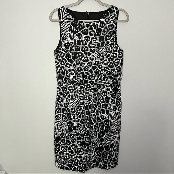 Women’s XOXO black leopard print sleeveless shift dress size 11 - Picture 1 of 8